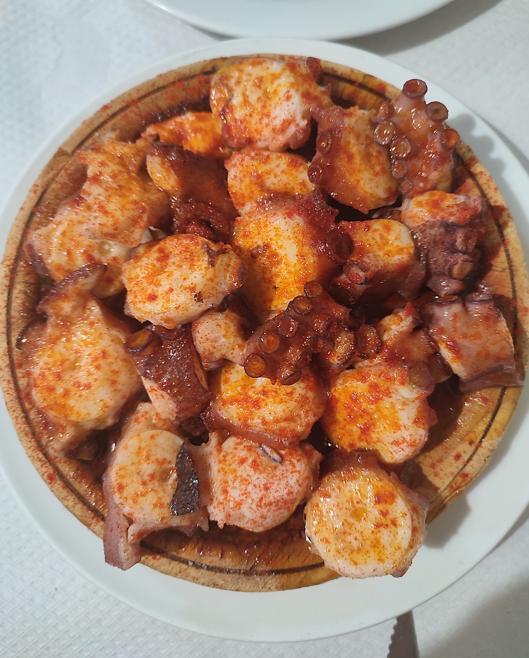 Plato de pulpo a la gallega