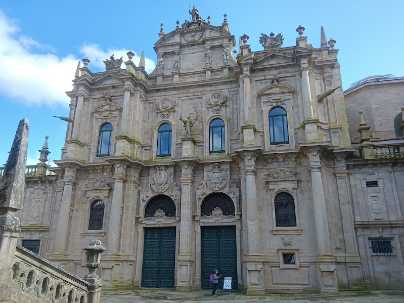 Fachada de A Acibechería en la catedral de Santiago