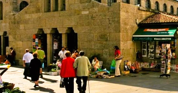 Puestos del mercado de abastos de Santiago de Compostela