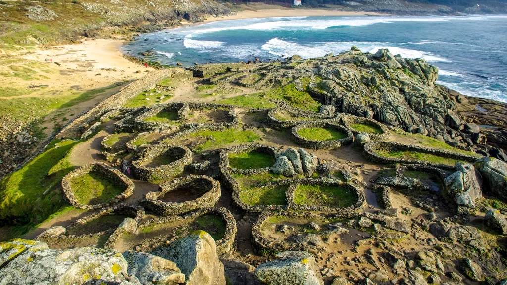 Viviendas circulares del castro de Baroña Recinto de viviendas circulares del castro de Baroña
